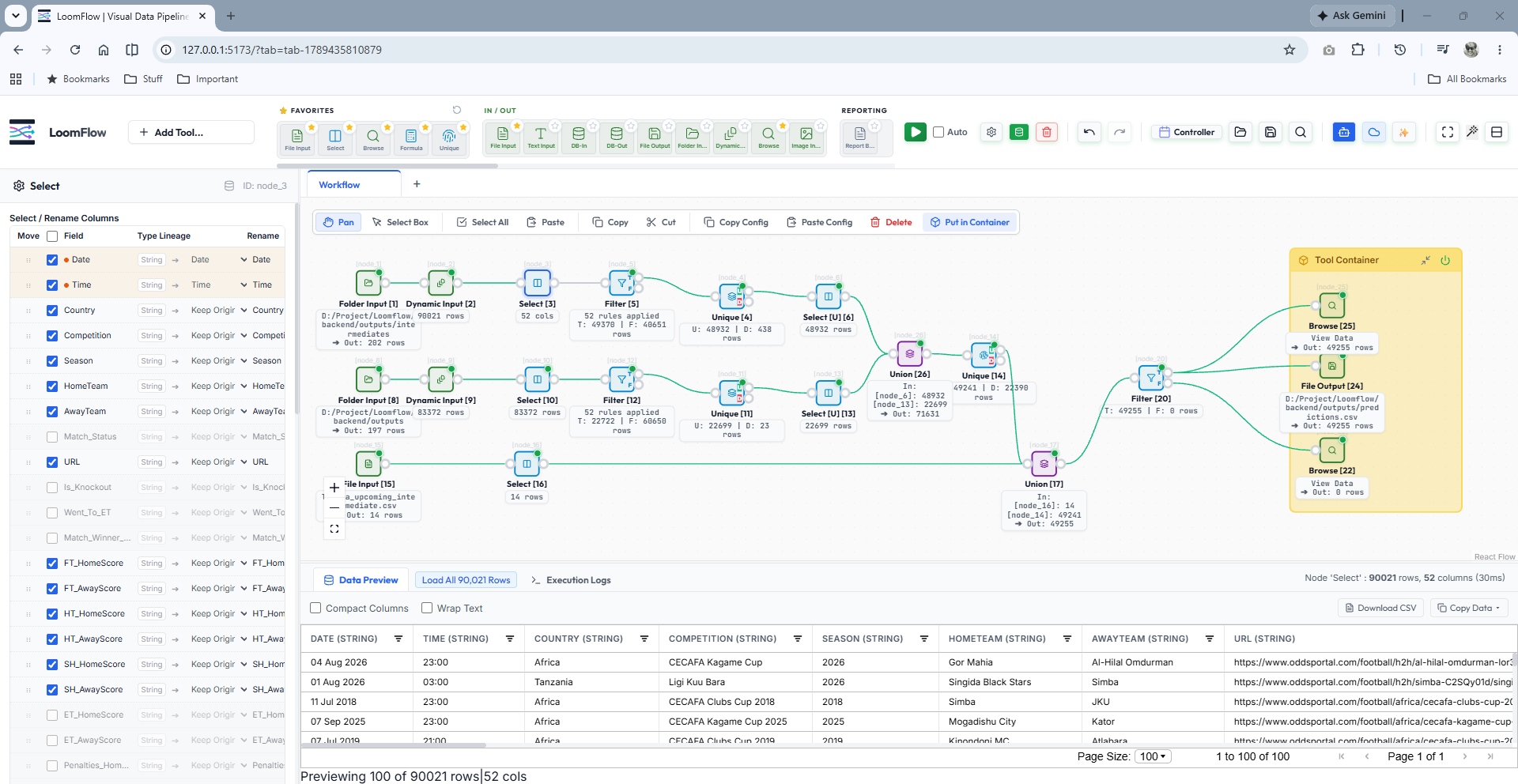 LoomFlow: Open-Source Visual ETL screenshot 1